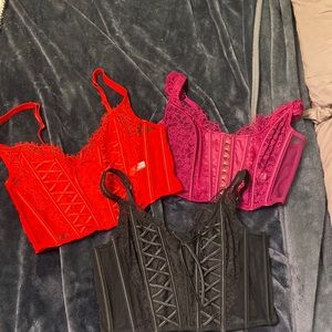 Victoria’s Secret unlined wireless corset tops